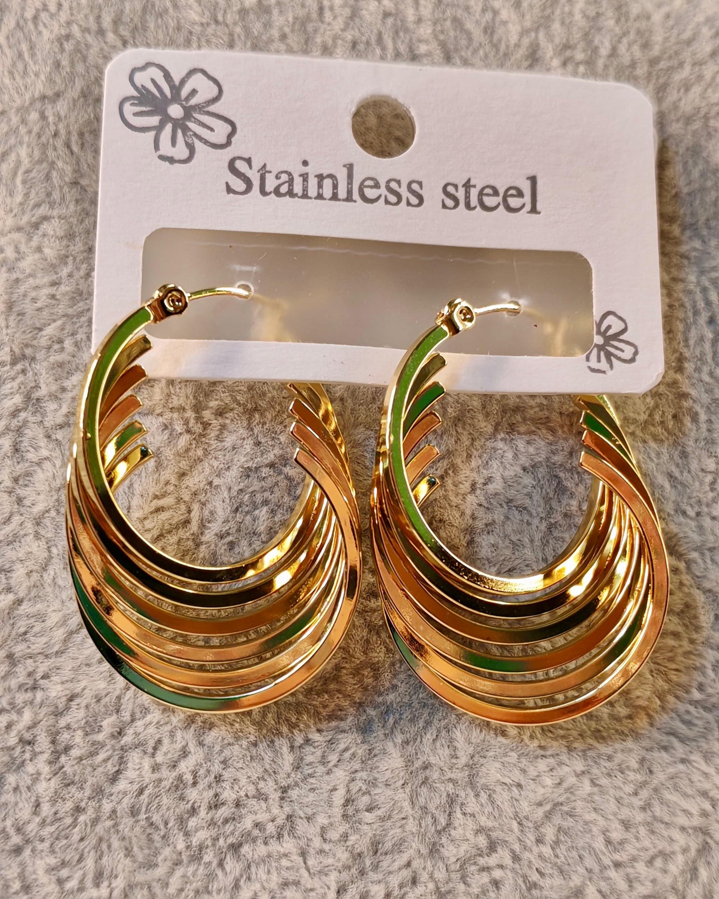 Golden hoop earrings