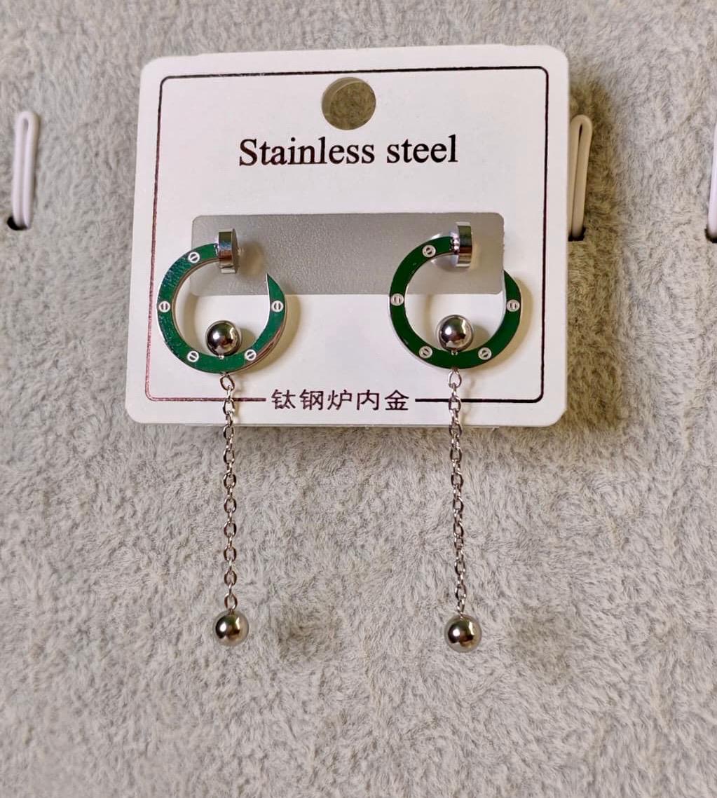 Silver stud earrings