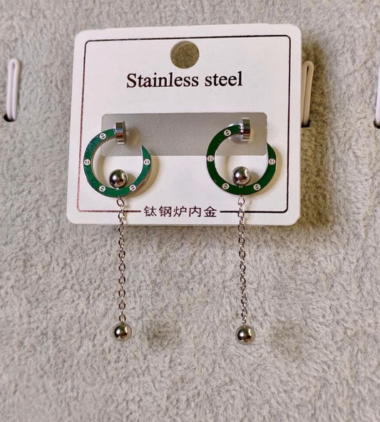 Silver stud earrings