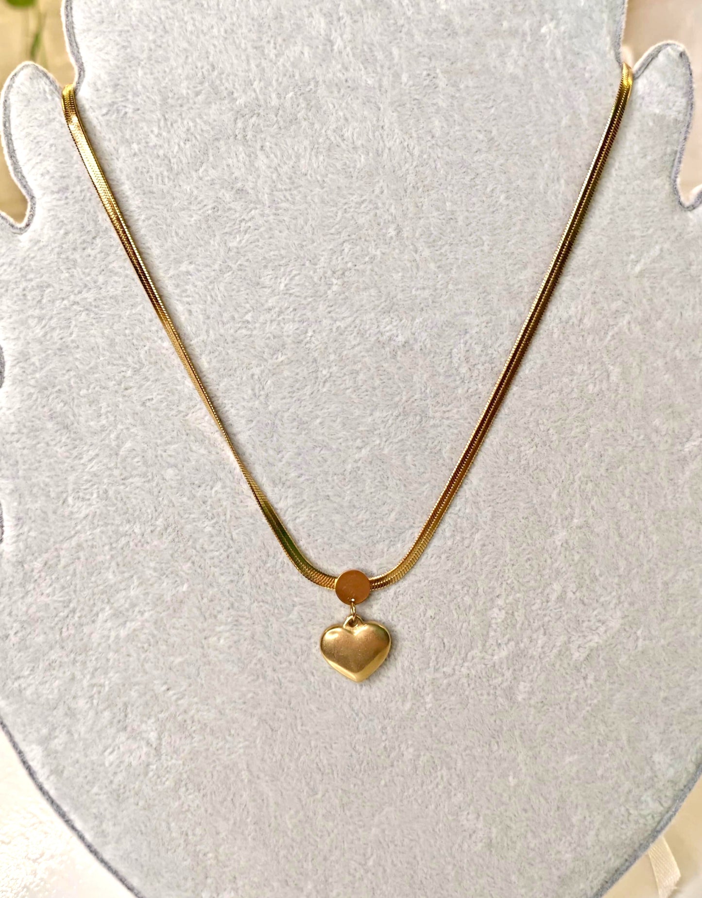 Simple Golden Heart Necklace