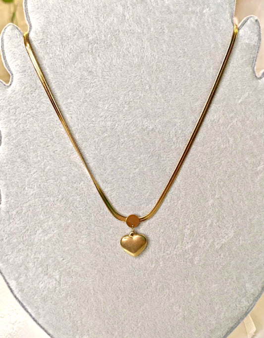 Simple Golden Heart Necklace
