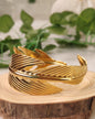 Adjustable Gold Leaf Bangle