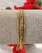 Gold Triple-Layer Simple Bracelet