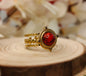Ornate Red Stone Ring