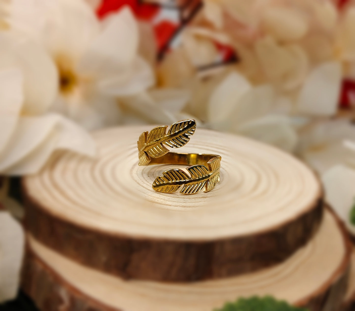 Wrapped Leaf Ring