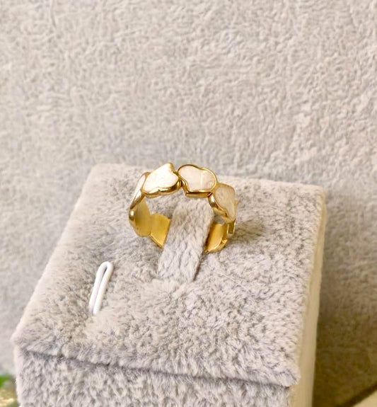 Seashell Hearts Ring